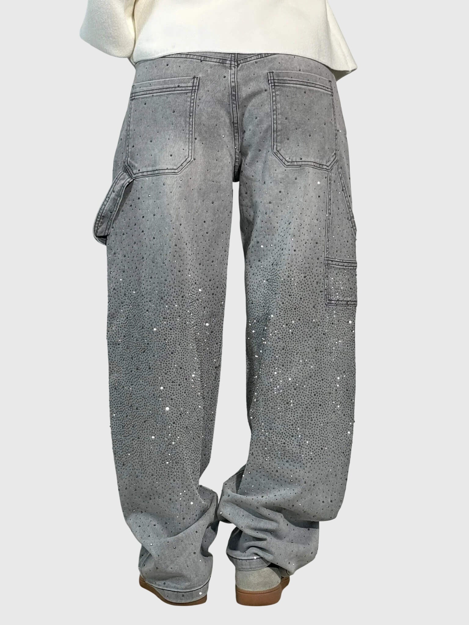 Produktbild – Kimberly – Kvinnors Glittrande Diamant Denimbyxor