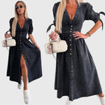 Produktbild – Sophia – Elegant Denim Klänning