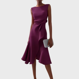 Produktbild – Eleanor – Draperad Asymmetrisk Midiklänning För Dam