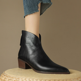 Eleganta ankelboots i läder