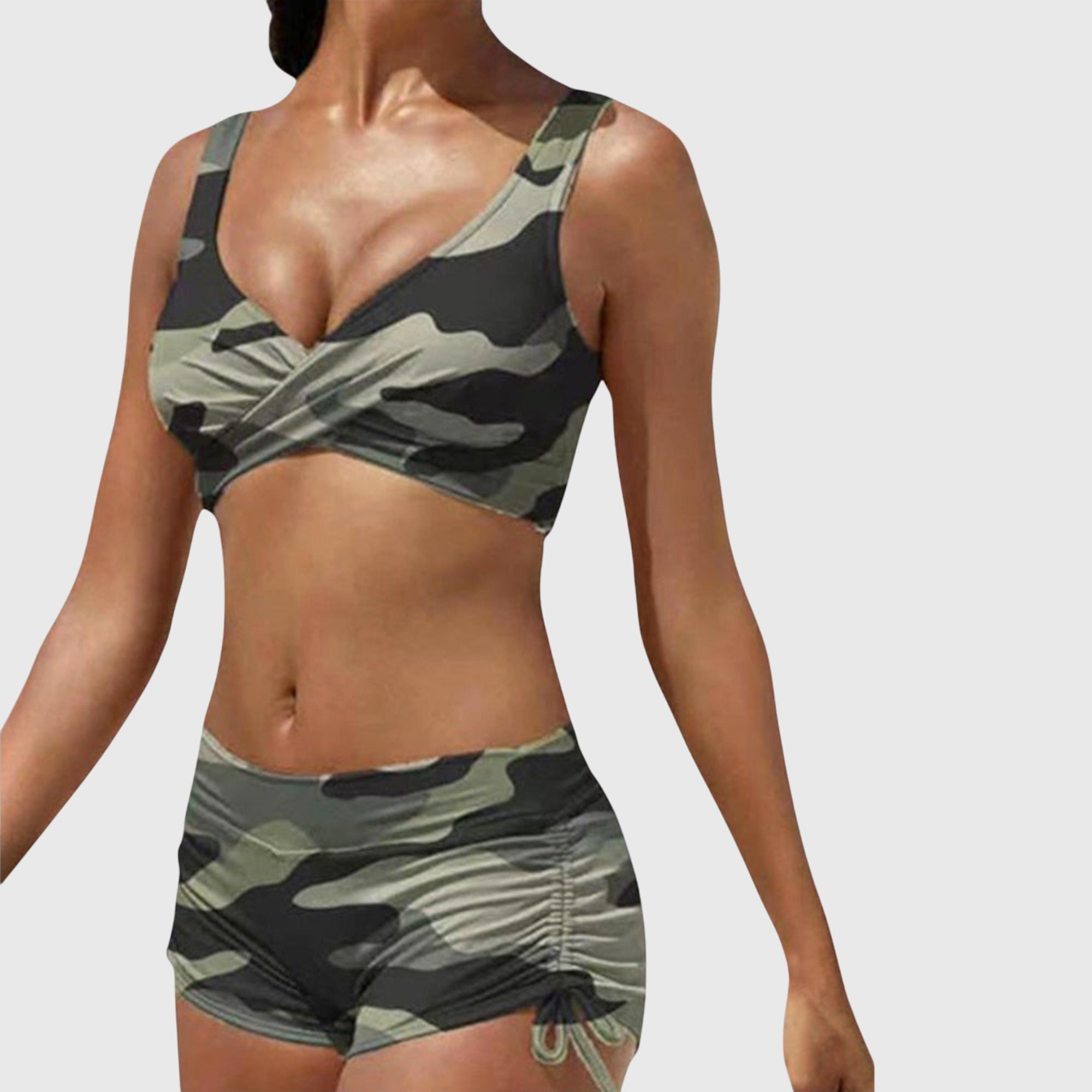 Produktbild – Zoe – Kvinno Camo Stilig Tvådelad Bikini Baddräkt