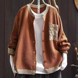 Sandrine | Våffelstickad cardigan med fickor