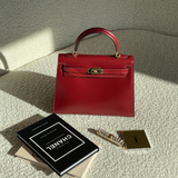 Amélia | Elegant mini-väska i vinrött läder