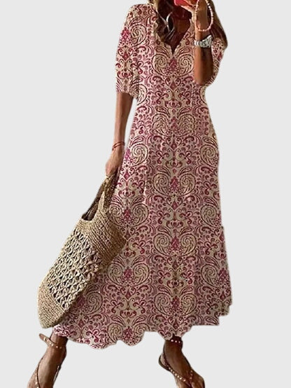 Produktbild – Amalia – Boho Vintage Sommarklänning