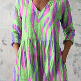 Nathalie | Elegant grön blus med V-ringning