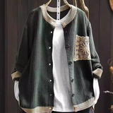 Sandrine | Våffelstickad cardigan med fickor
