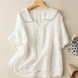 Charlotte | Konstnärligt mönstrad blus