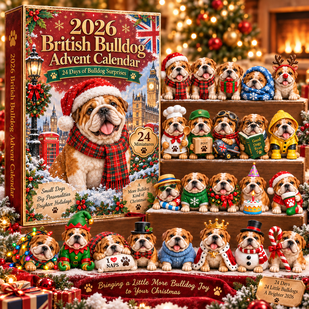 Busiga bulldoggar – adventskalender 2026 – bild 1