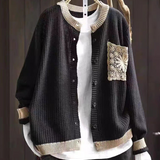 Sandrine | Våffelstickad cardigan med fickor