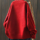 Sophie | Kabelstickad cardigan med rund hals