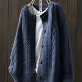 Sophie | Kabelstickad cardigan med rund hals