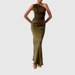 Produktbild – Elara – Satin Asymmetrisk Aftonklänning