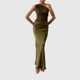 Produktbild – Elara – Satin Asymmetrisk Aftonklänning