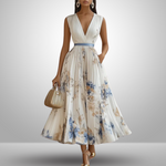 Produktbild – Emma – Damens Flowy Ärm-lös Sommar Maxi Klänning
