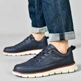 Stödjande sneakers i läder