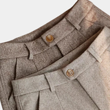 Skräddade ullbyxor i elegant passform