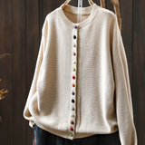 Michèle | Cardigan med färgade knappar