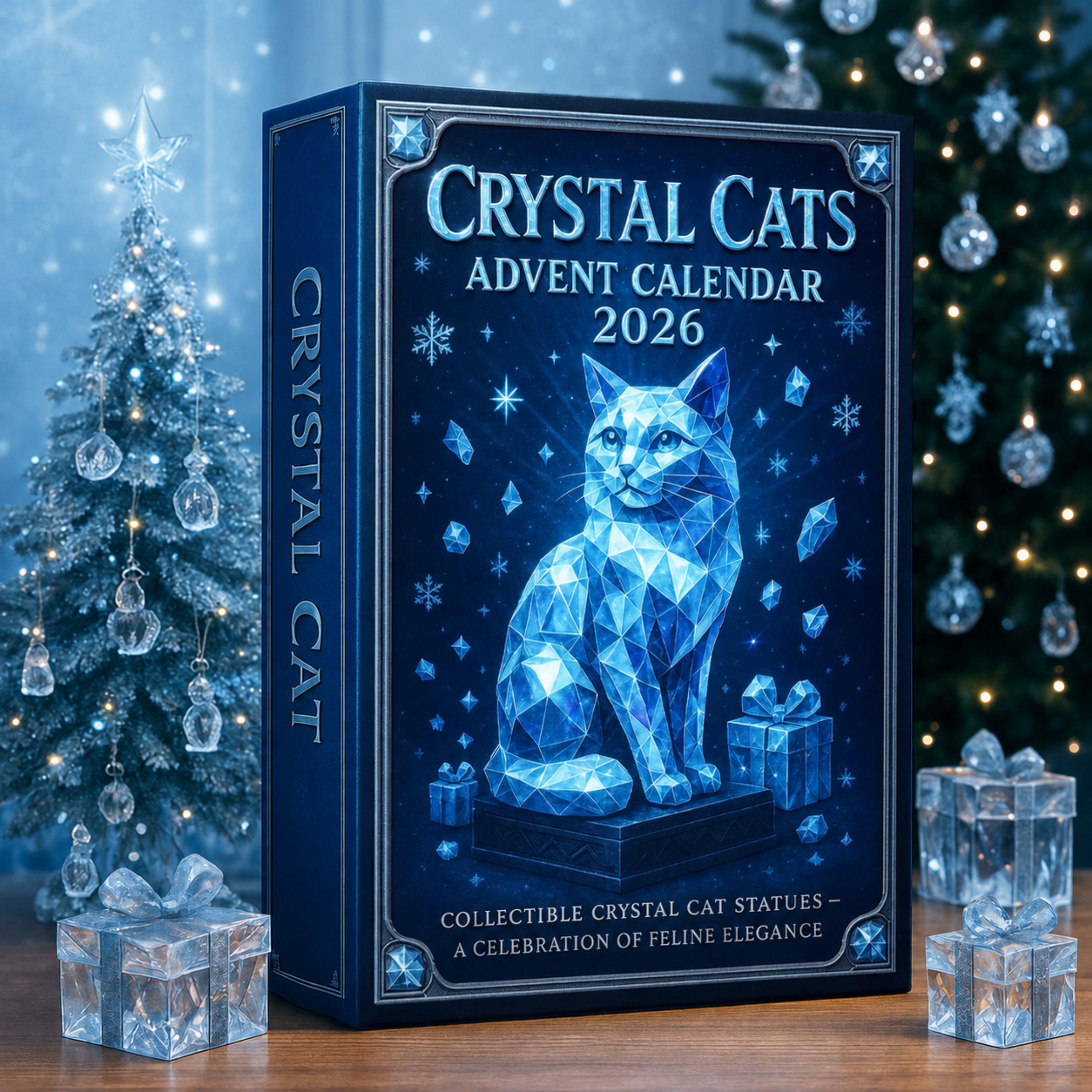 KatteKunst™ adventskalender – katter med kristallutseende – bild 1
