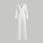 Produktbild – Elizabeth – Kvinno-jumpsuit med krage och vida ben