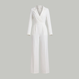 Produktbild – Elizabeth – Kvinno-jumpsuit med krage och vida ben