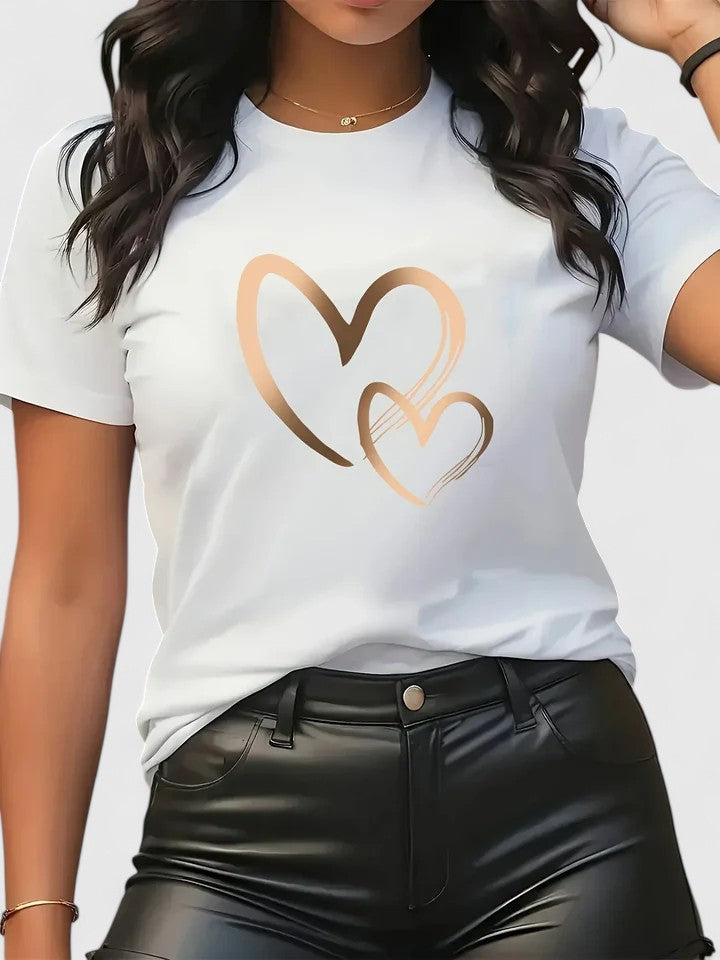 Produktbild – Ivanelle – Bekväm T-shirt med Kort Ärmar