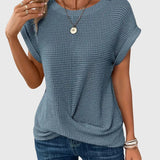 Produktbild – Isa – Elegant Blus Med Rund Halsringning
