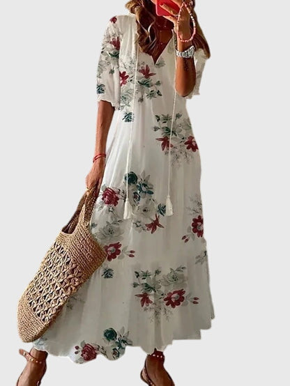 Produktbild – Amalia – Boho Vintage Sommarklänning
