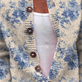 Claire | Cardigan med blå blommor