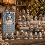 Frostiga jultomtar – adventskalender med 24 juldekorationer – bild 1