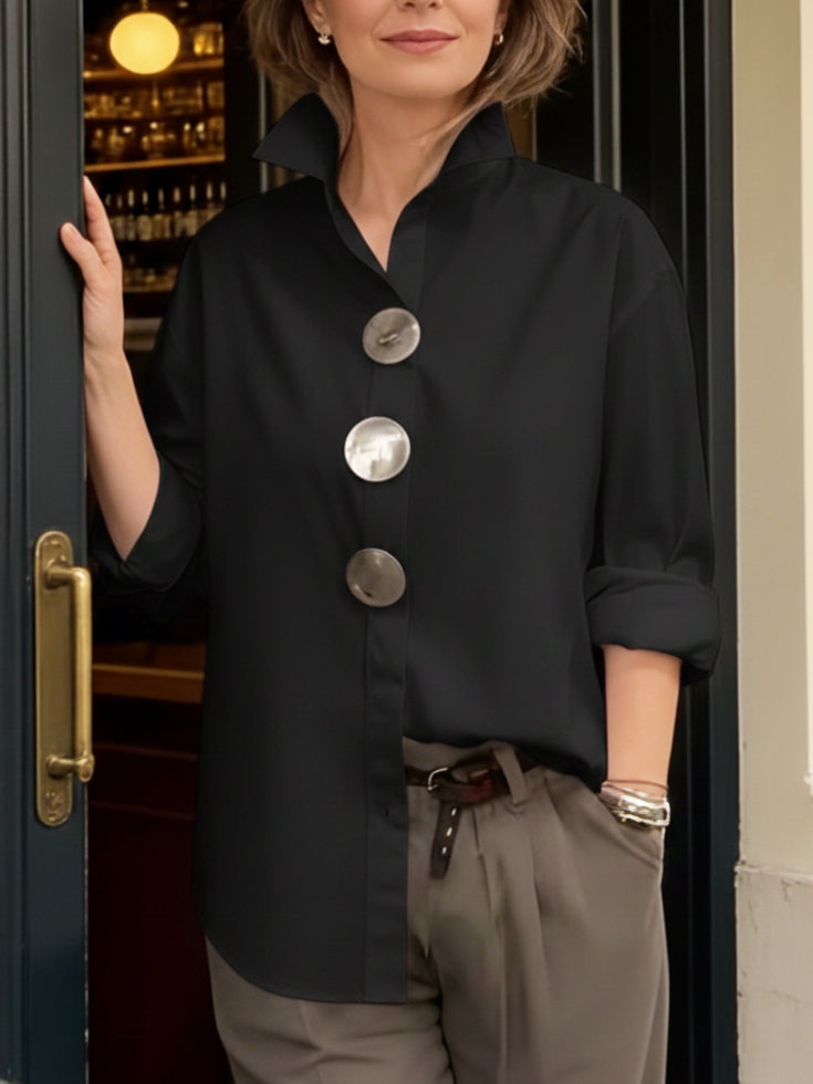 Sophie | Elegant blus med stora knappar