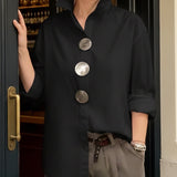 Sophie | Elegant blus med stora knappar