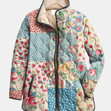 Chloé | Quiltad jacka med blommigt patchwork