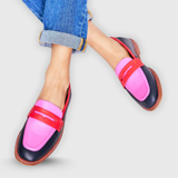 Nicole | Moderna tvåfärgade loafers