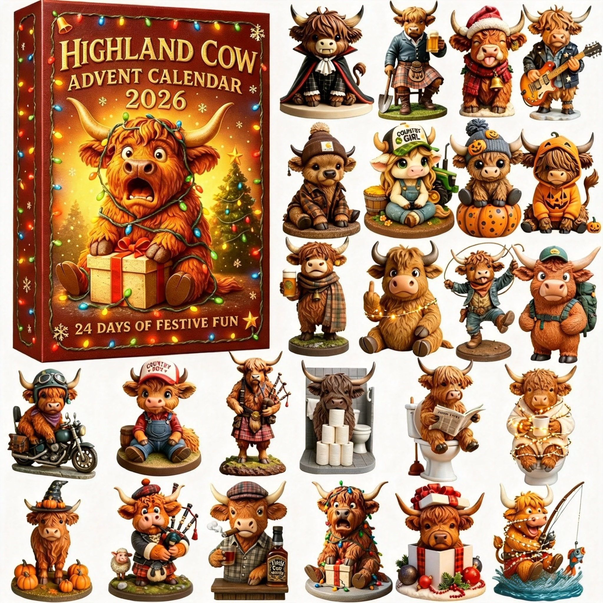 Highland cattle – adventskalender 2026 – bild 2