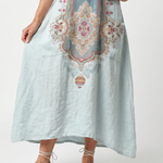 Claire | Broderad midiklänning med fickor