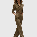 Elga – modern jumpsuit i tweed
