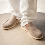Loafers i läder och mocka