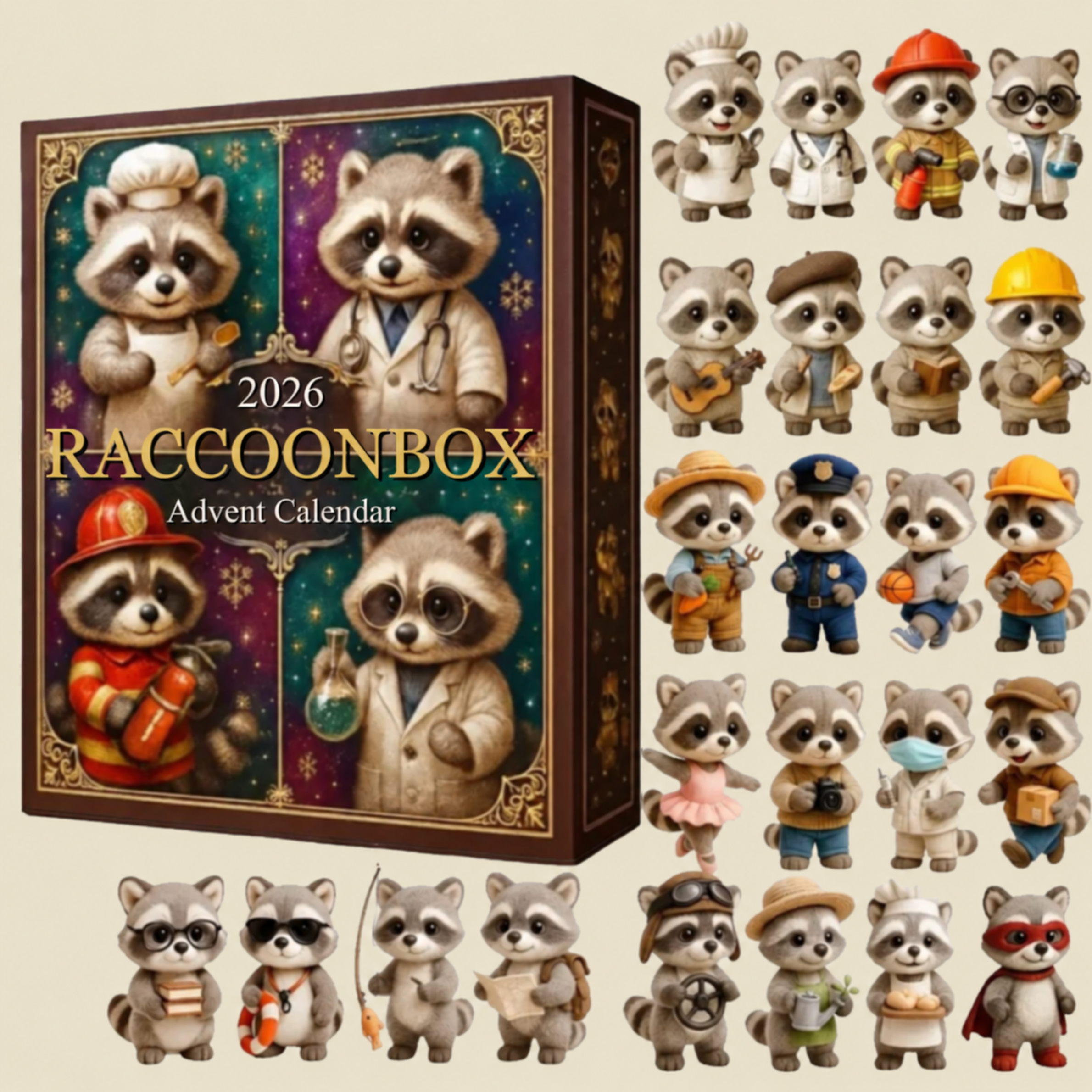 RaccoonBox™ adventskalender – 24 tvättbjörnsöverraskningar – bild 4