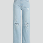 Produktbild – Kimberly – Damens Vida Distressed Högmidjade Jeans