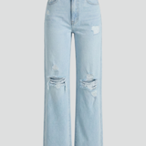 Produktbild – Kimberly – Damens Vida Distressed Högmidjade Jeans