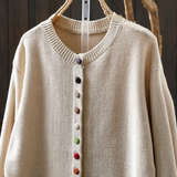 Michèle | Cardigan med färgade knappar