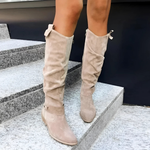 Produktbild – Skyler – Snygga Knähöga Mockaboots