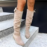Produktbild – Skyler – Snygga Knähöga Mockaboots