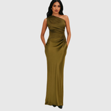 Produktbild – Elara – Satin Asymmetrisk Aftonklänning