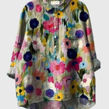 Produktbild – Valeria – Blus med Blommönster