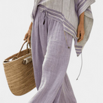 Produktbild – Zandrel – Elegant Off-Shoulder Top & Vida Byxor med Rand