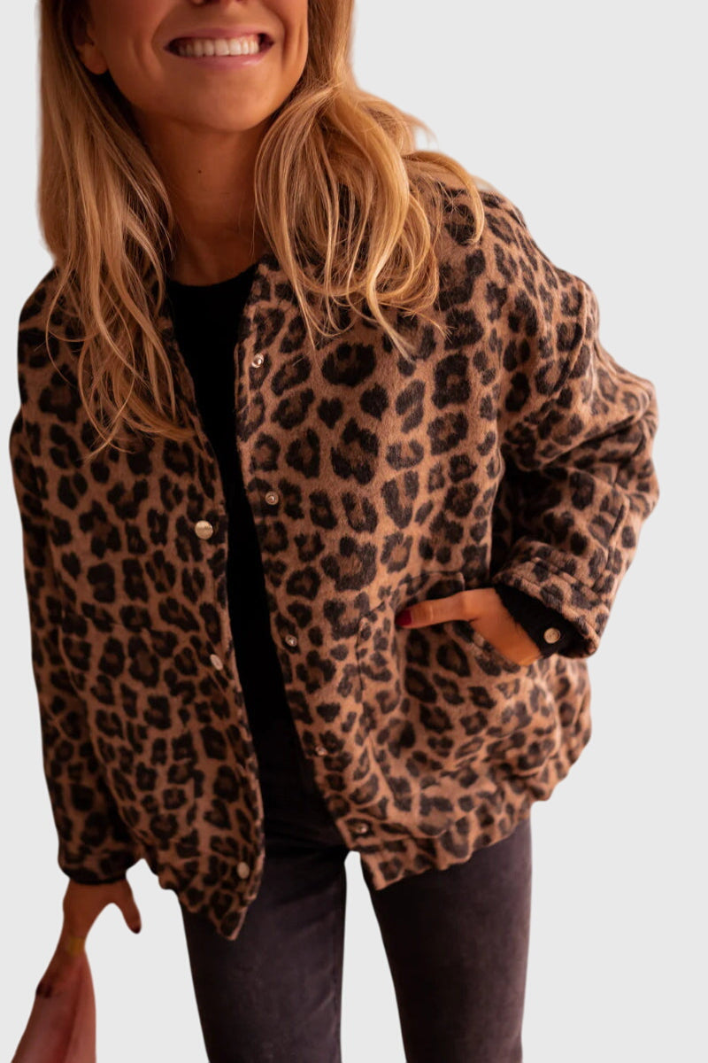 Produktbild – Elodie – Stilig Leopardmönstrad Jacka