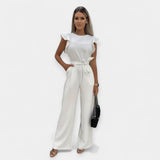 Jumpsuit för dam med fjärilsärmar