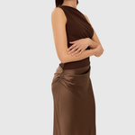 Produktbild – Elara – Satin Asymmetrisk Aftonklänning