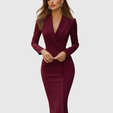 Produktbild – Seleneva – Elegant Skräddarsydd Midi Klänning